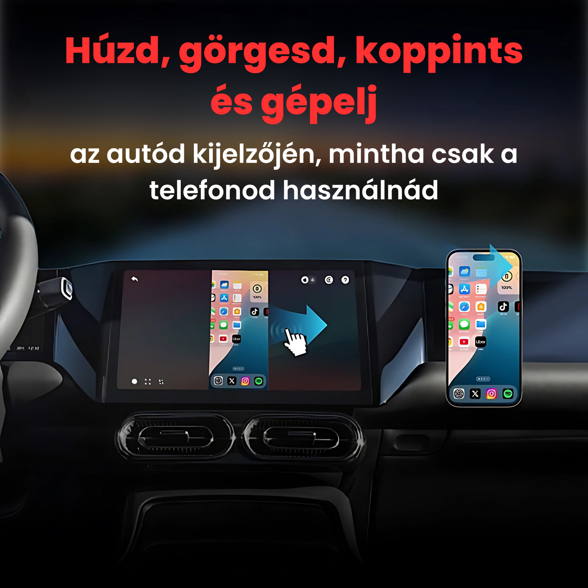 CarFusion™ Pro - Autós telefontükröző adapter