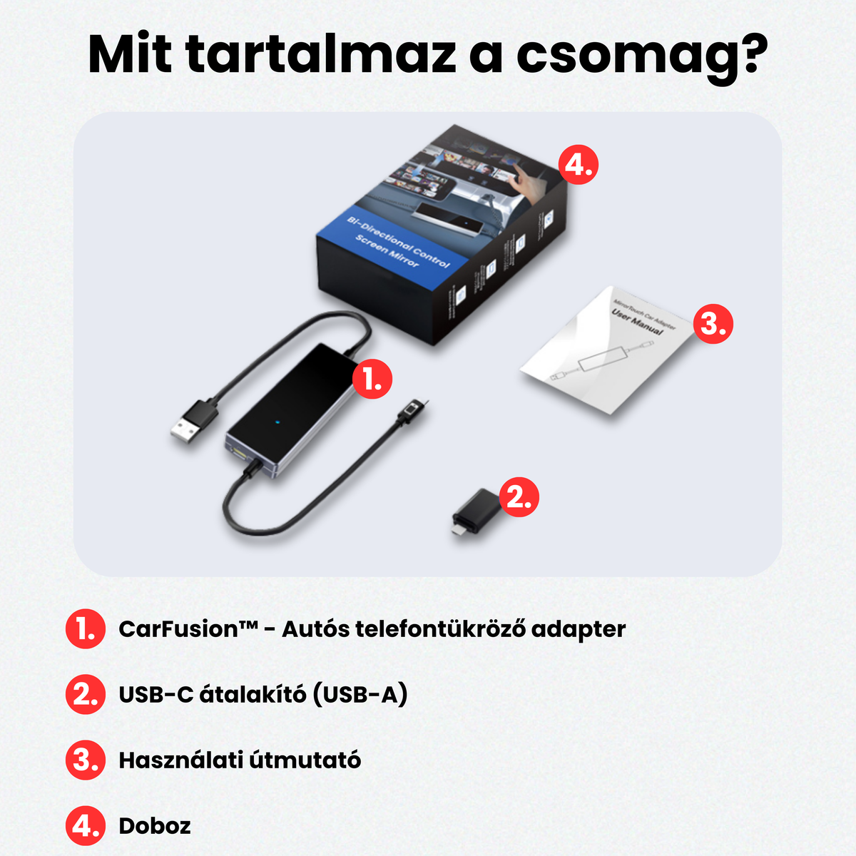CarFusion™ Pro - Autós telefontükröző adapter